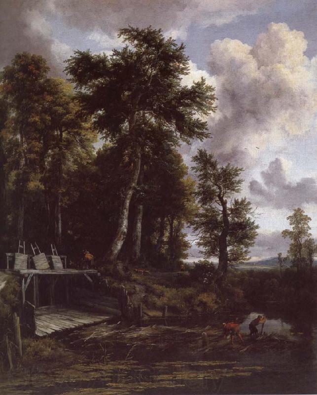 Jacob van Ruisdael Landscape with a Sluice Gate France oil painting art